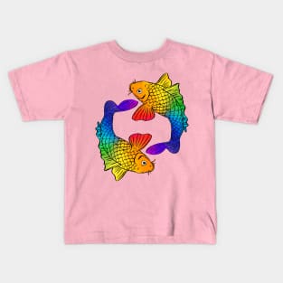 Koi Carp With Rainbow Scales Kids T-Shirt